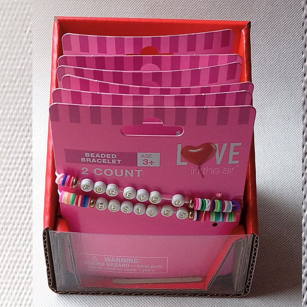 12 New Kids Beaded Bracelets, Forever, Besties, Brave, Fearless, Party Favors - Picture 2 of 7